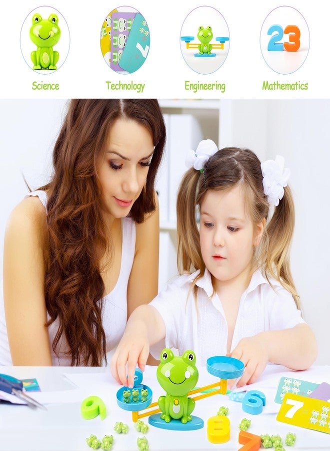 lonfypeng Frog Balance Counting Toys, Cool Math Learning Games for Boys and Girls, Educational Number Preschool Toy, Fun Children's Gift STEM Math Games for Kids Age 3+ (63 PCS) - Image 4